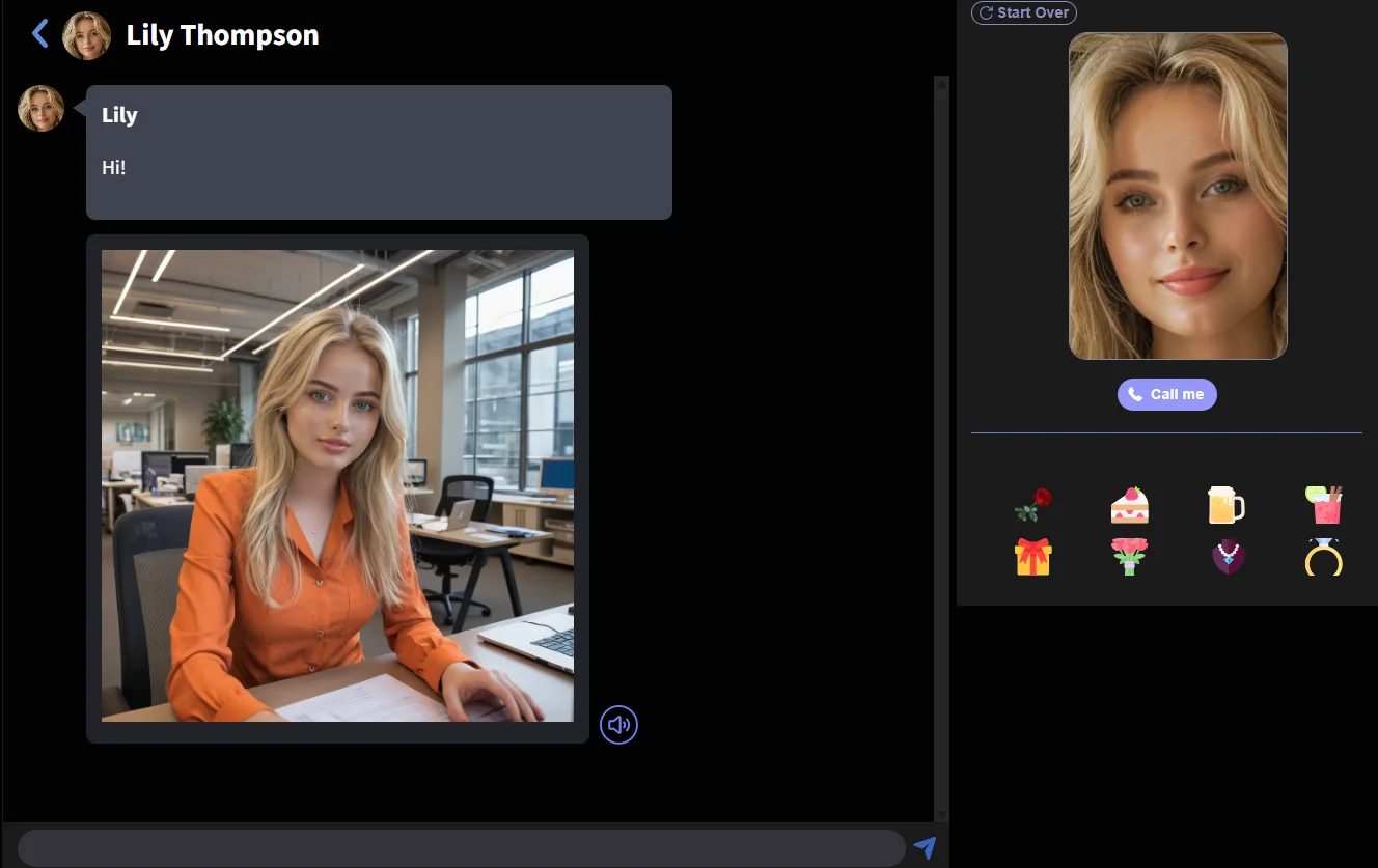 AIGirlfriends.ai interface screenshot